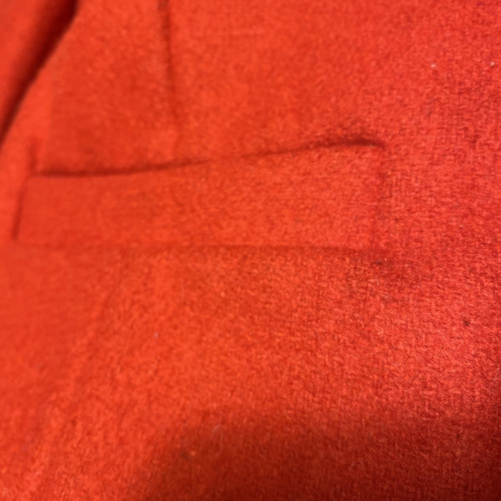 Wool‎ Jacket Vintage Agree Red Coat Zipper Front Besom Pockets Women's 10-12 / M - Picture 3 of 8